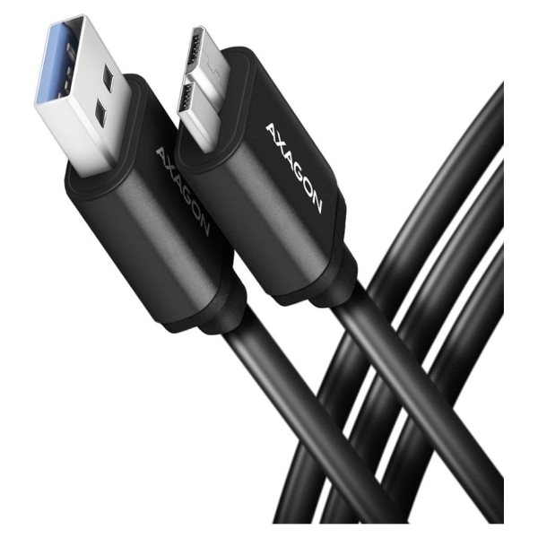 Axagon Data and charging USB 3.2 Gen1 cable length 1 m. 3A. Black.