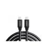 Axagon Data and charging USB 3.2 Gen1 cable lengh 3 m. PD 60W, 3A. Black braided.