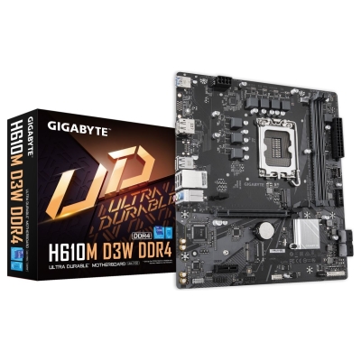 Gigabyte H610M D3W DDR4 | Processor family Intel | Processor socket LGA1700 | DDR4 | Supported hard disk drive interfaces M.2, S