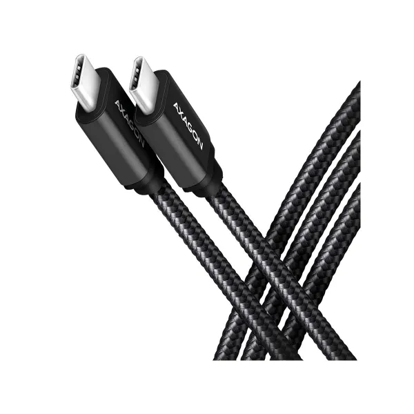 Axagon Data and charging USB 3.2 Gen 1 cable length 1 m. PD 60W, 3A. Black braided.