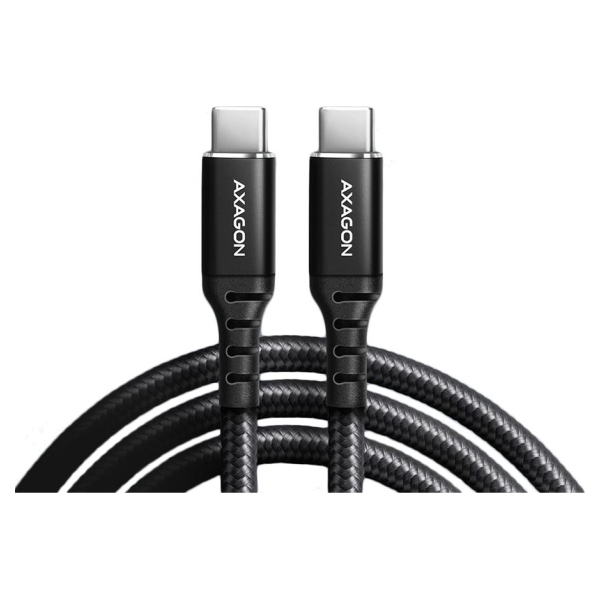 Axagon Data and charging USB 2.0 cable length 3 m. 3A. PD 60W, 3A. Black braided.