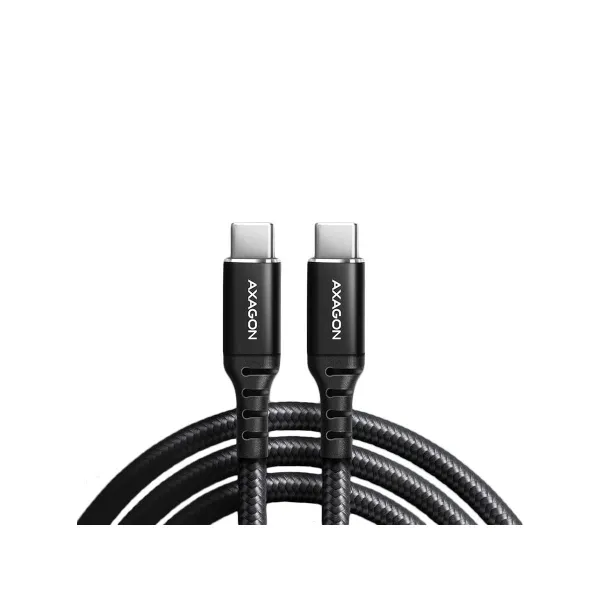 Axagon Data and charging USB 2.0 cable length 3 m. 3A. PD 60W, 3A. Black braided.