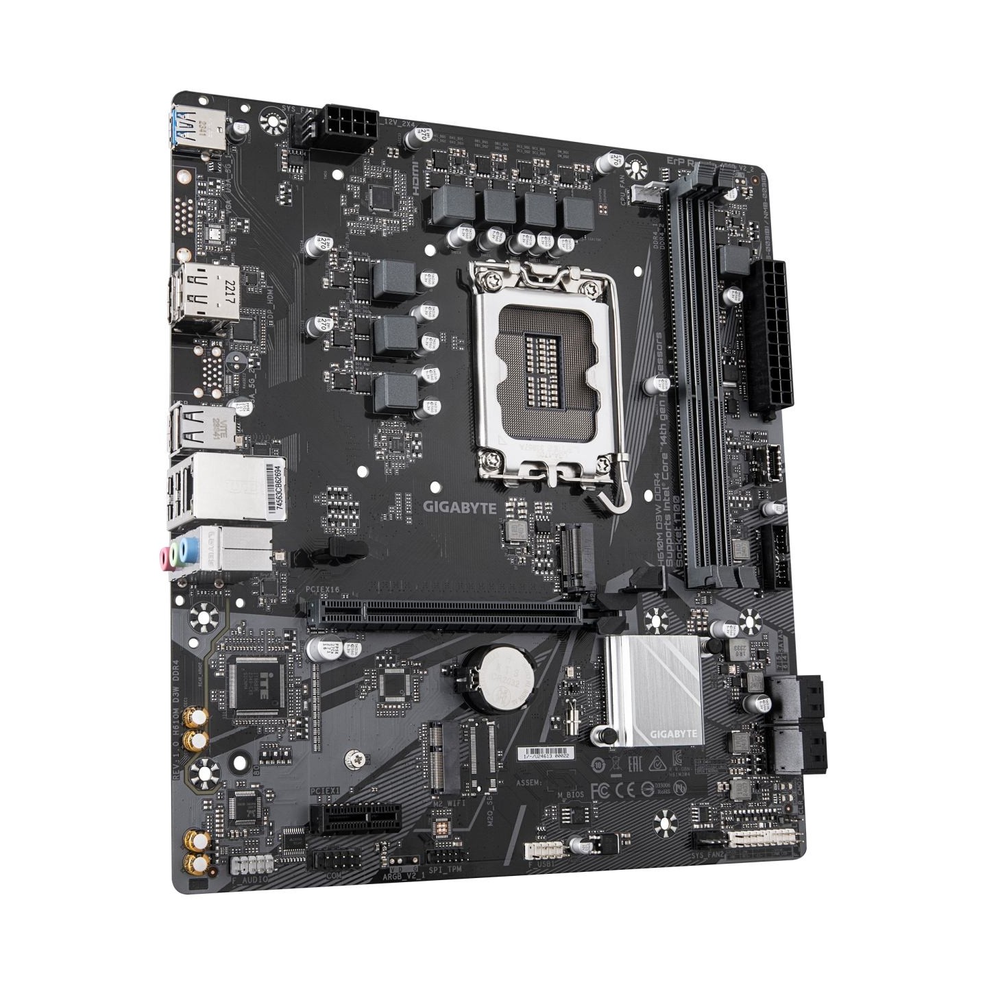 Gigabyte H610M D3W DDR4 | Processor family Intel | Processor socket LGA1700 | DDR4 | Supported hard disk drive interfaces M.2, S