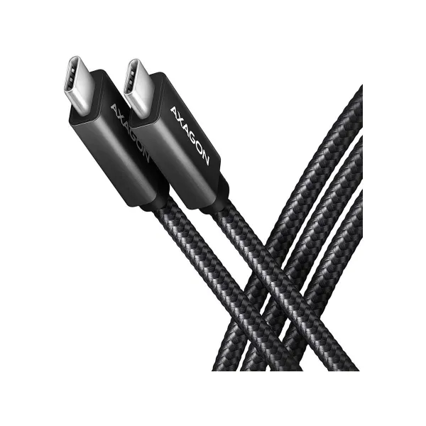Axagon Data and charging USB 3.2 Gen 1 cable length 2 m. PD 60W, 3A. Black braided.