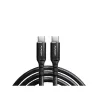 Axagon Data and charging USB 2.0 cable length 1 m. 3A. PD 60W, 3A. Black braided.