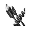 Axagon Data and charging USB 2.0 cable lengh 0.6m. 3A. Black twisted.