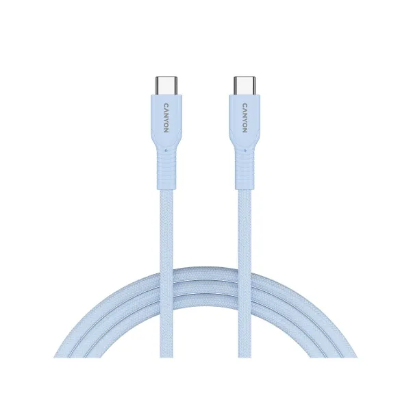 Canyon cable OnWire 60CL C-C 60W COLOR Braided 1m Light Blue