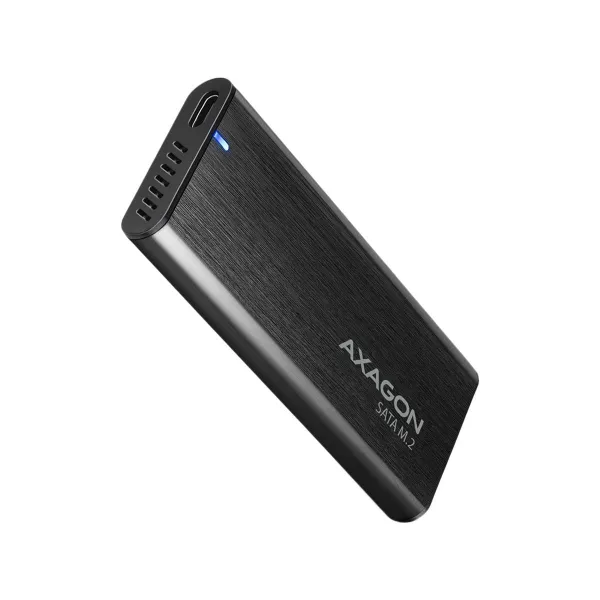 Axagon EEM2-SBC, M.2 SATA screwless RAW box, black, SuperSpeed USB-C 10 Gbps