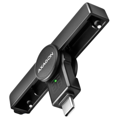 Axagon Foldable pocket USB-C contact Smart / ID card reader.