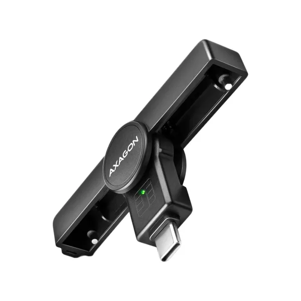Axagon Foldable pocket USB-C contact Smart / ID card reader.