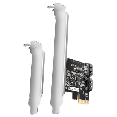 Axagon Two-channel SATA III PCI-Express controller with two internal SATA port outputs. Standard & Low profile.