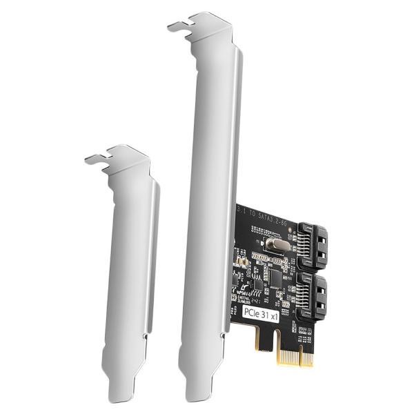 Axagon Two-channel SATA III PCI-Express controller with two internal SATA port outputs. Standard & Low profile.