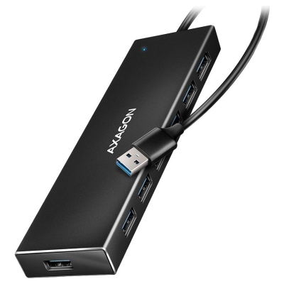 Axagon HUE-F7A, HUB 7- port USB 3.2 Gen 1 ALU