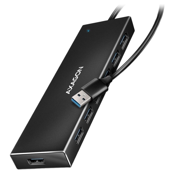 Axagon HUE-F7A, HUB 7- port USB 3.2 Gen 1 ALU
