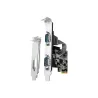 Axagon PCI-Express card with two 250 kbps serial ports. ASIX AX99100. Standard & Low Profile.