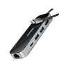 Axagon HMC-6GLN 2x USB-A 5Gbps, 1x USB-C 5Gbps, 4K/60Hz HDMI, RJ-45, USB 3.2 Gen 1 hub, PD 100W, 20cm USB-C cable