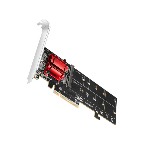 Axagon PCEM2-ND PCIE 2X NVME M.2 CONTROLLERPCI-Express x8 internal controller for connecting two NVMe M.2 SSD disks to a compute
