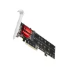 Axagon PCEM2-ND PCE-E 3.0 8x - dual M.2 NVMe M-key slot adapter w. dataswitch, SP & LP, up to 110mm SSD