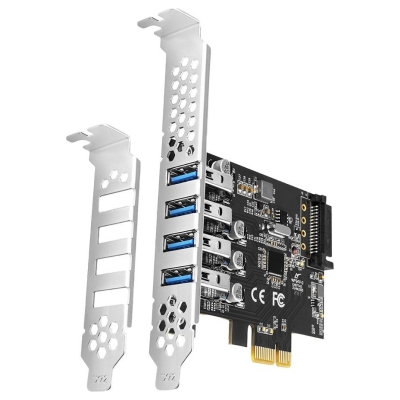 Axagon PCEU-43RS PCIe A dapter 4x USB3.0 UASP V
