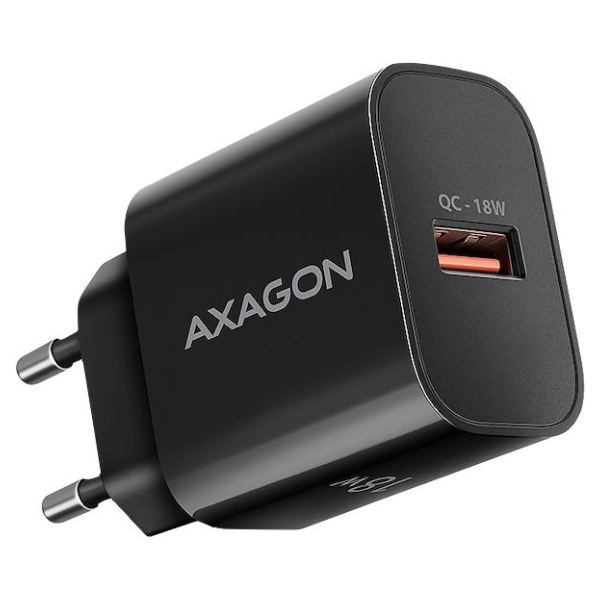 Axagon ACU-QC18 wall charger 1x QC3.0/AFC/FCP/SMART, 18W, black