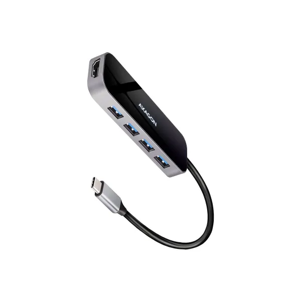 Axagon Multi port USB 3.2 Gen 1 hub. HDMI, four USB-A outputs and Power Delivery. Kabel USB-C 20cm.