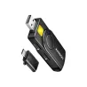 Axagon Compact travel USB-A + USB-C contact Smart / ID card and SD / microSD / SIM card reader.