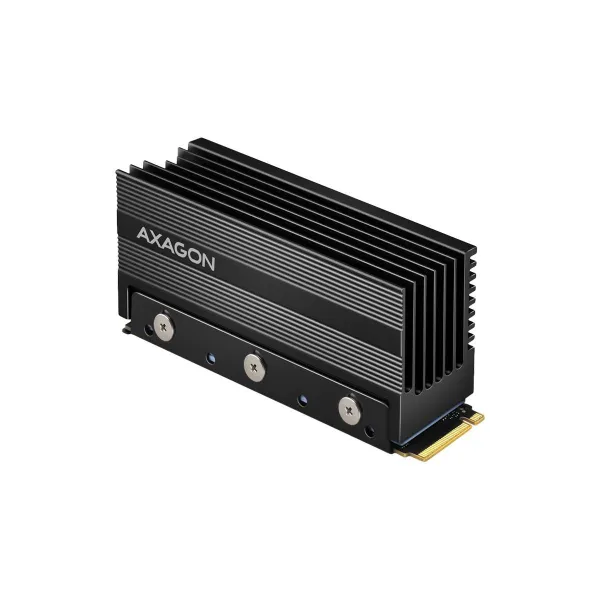 Axagon Passive aluminum heatsink for single-sided and double-sided M.2 SSD disks, size 2280, height 36 mm.