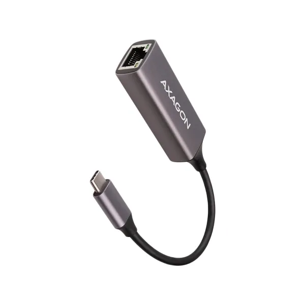 Axagon ADE-TRC Type-C USB3.2 Gen 1 - Gigabit Ethernet 10/100/1000 Adapter, metal, titan grey
