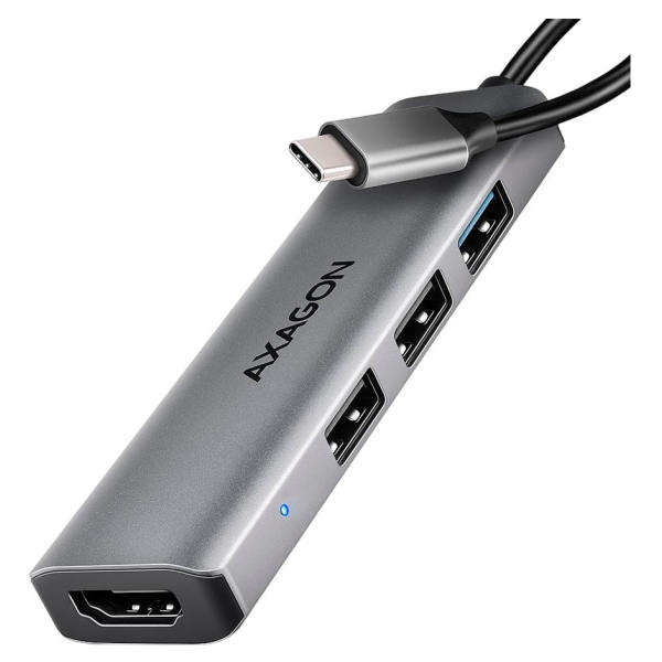 Axagon HMC-H3A USB hub 4in1 5Gbps HDMI 3xUSB-A USB-
