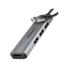 Axagon HMC-H3A 3x USB-A (2x USB2.0, 1x USB3.0) + HDMI 4K 30Hz, 3.2 Gen 1 hub, metal, 15cm USB-C cable
