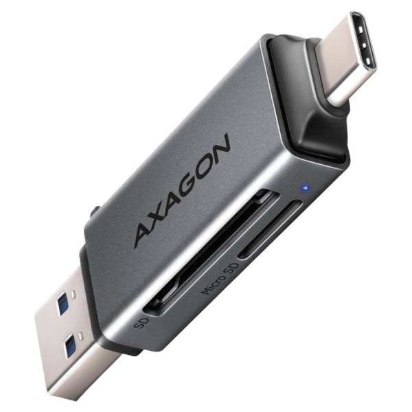Axagon CRE-DAC External, Type-C+Type-A 2-slot SD/microSD