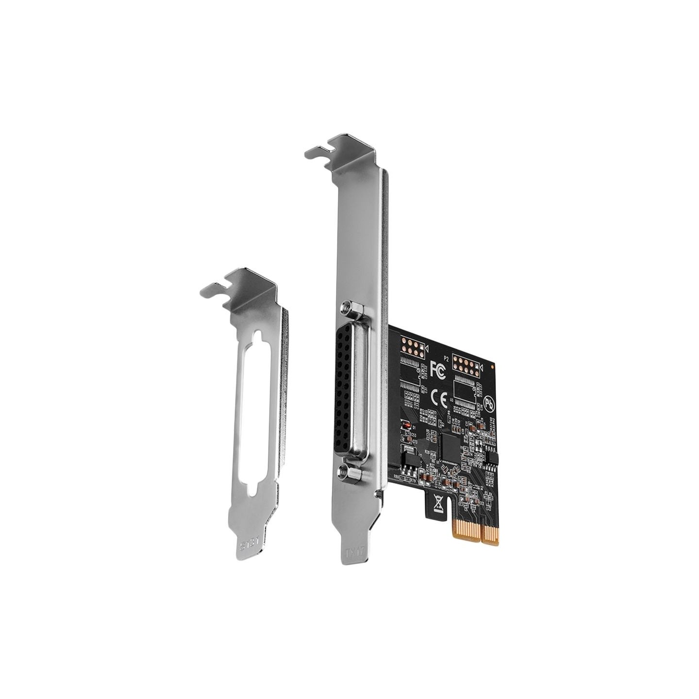 Axagon PCI-Express card with one parallel port. Low profile.