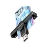 Axagon Foldable pocket USB-A contact Smart / ID card reader.