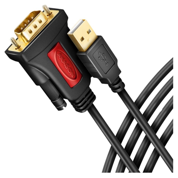 Axagon Active USB-A converter for connecting serial devices. Prolific chip.