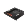 Axagon RSS-CD09 2.5" SSD/HDD caddy into DVD slot, 9.5 mm, LED, ALU
