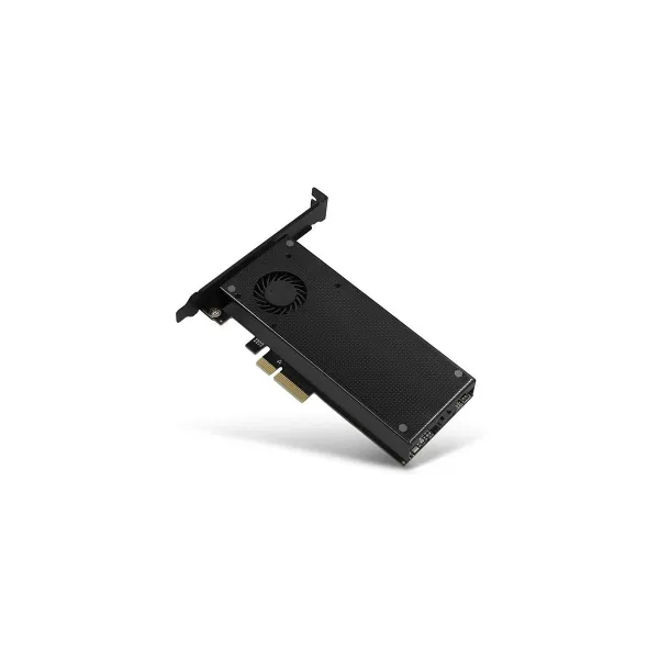 Axagon PCEM2-DC PCI-E 3.0 4x - DUAL M.2 SSD (NVMe + SATA), dual voltage, up to 110mm SSD, fan + heatsink