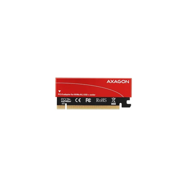 Axagon PCEM2-S PCI-E 3.0 16x - M.2 SSD NVMe, up to 80mm SSD, low profile, cooler
