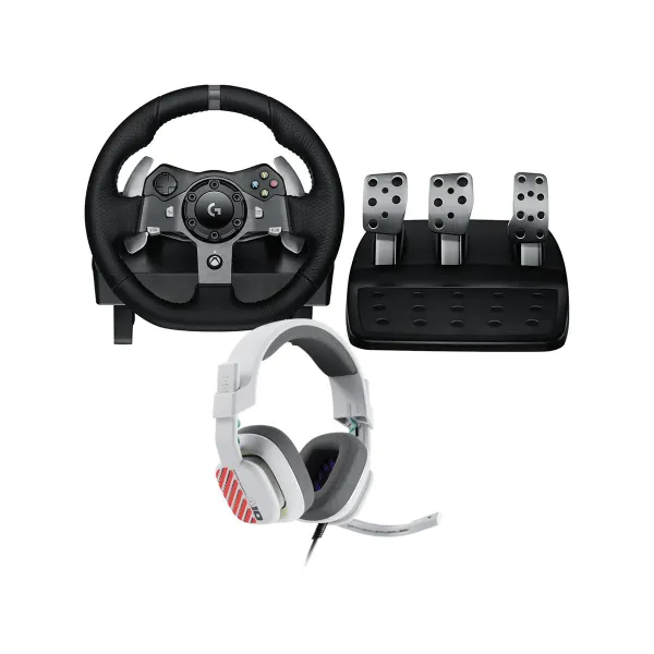 Logitech G920 Driving Force Racing Wheel + Astro A10 - WHITE