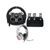Logitech G920 Driving Force Racing Wheel + Astro A10 - WHITE