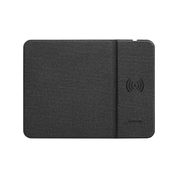 Canyon MP-W5, Mouse Mat with wireless charger, Input 5V/2A,9V2A Output 5W/7.5W/10W, 324*244*6mm, USB Type C cable length 1m, Bla