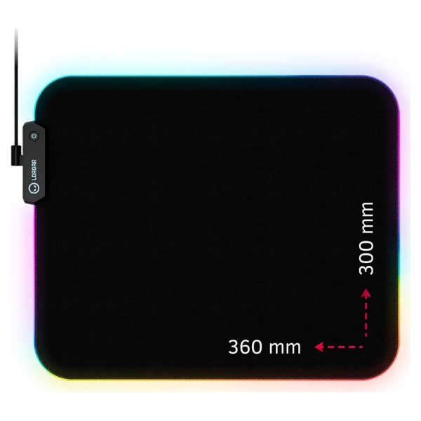 Lorgar Steller 913, Gaming mouse pad, High-speed surface, anti-slip rubber base, RGB backlight, USB connection, Lorgar WP Gamewa