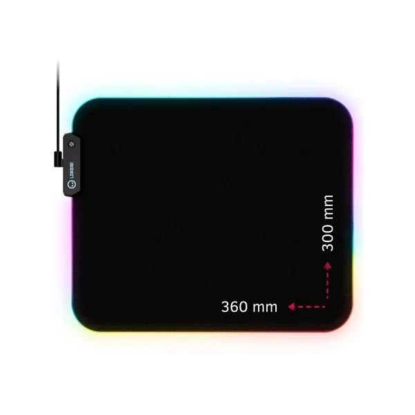 Lorgar Steller 913, Gaming mouse pad, High-speed surface, anti-slip rubber base, RGB backlight, USB connection, Lorgar WP Gamewa