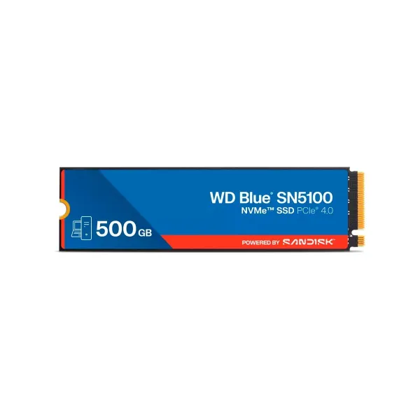 WD SSD POWERED BY SANDISK WD Blue SN5100 500GB M.22280 PCIe Gen4x4 NVMe QLC 3D