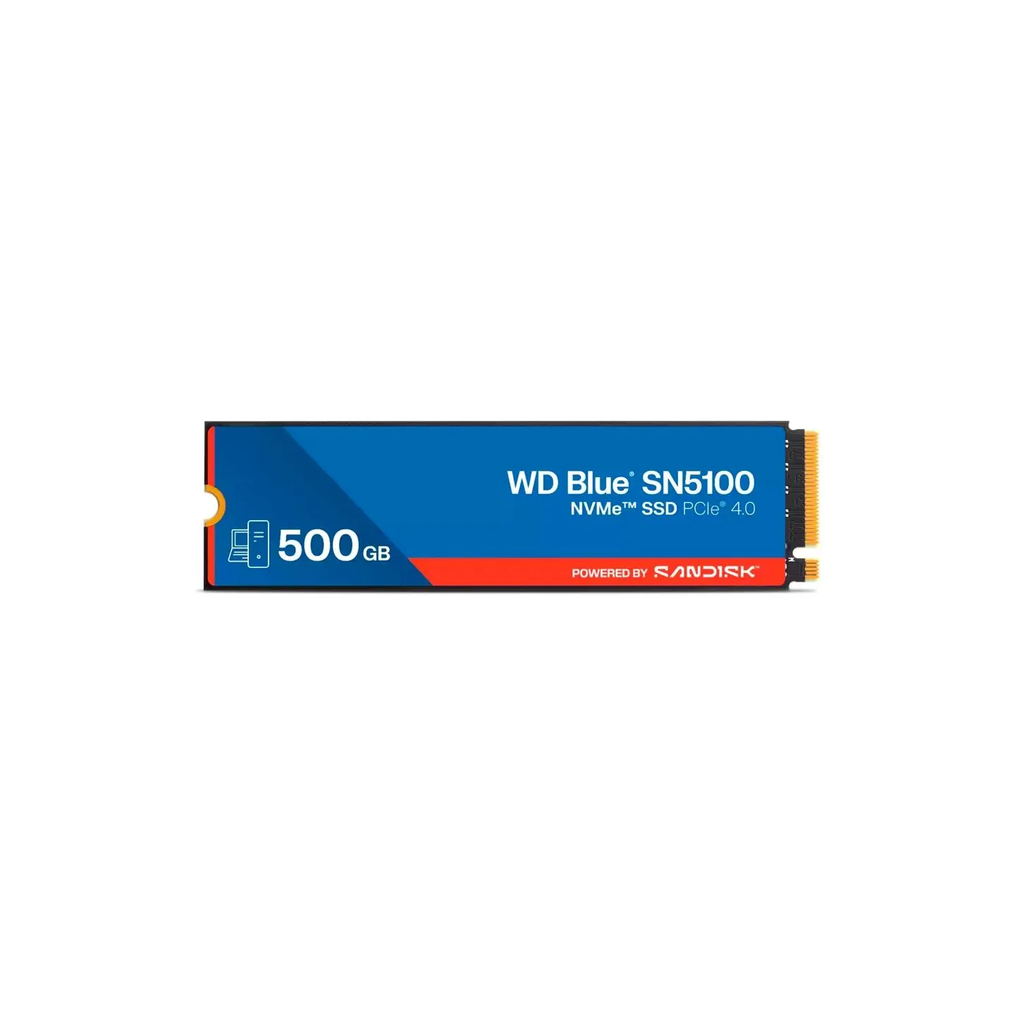 WD SSD POWERED BY SANDISK WD Blue SN5100 500GB M.22280 PCIe Gen4x4 NVMe QLC 3D