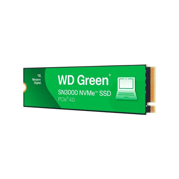 WD SSD POWERED BY SANDISK WD Green SN3000 1TB M.2 2280 S3-M PCIe Gen4 x4 NVMe, Read/Write: 5000/4200 MBps, TBW: 150