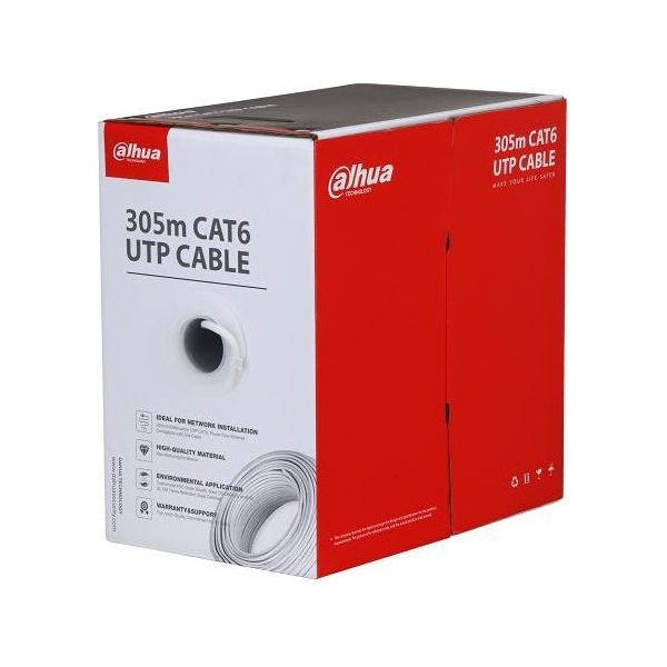 Dahua CABLE CAT6 UTP 305M CCA WHITE/PFM922I-6UN-C-WHITE DAHUA