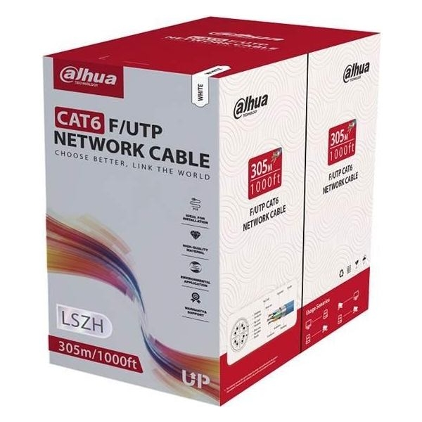 Dahua CABLE CAT6 UTP 305M WHITE/PFM923I-6FN-CD-WHITE DAHUA