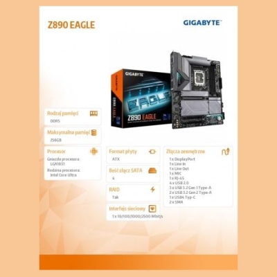 Gigabyte Motherboard Z890 EAGLE s1851 4DDR5 DP/TB4 ATX