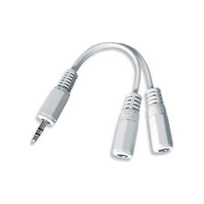 Gembird CABLE AUDIO SPLITTER 3.5MM/10CM WHT CCA-415-0.1M GEMBIRD