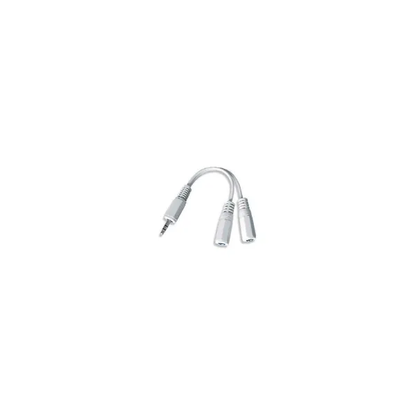 Gembird CABLE AUDIO SPLITTER 3.5MM/10CM WHT CCA-415-0.1M GEMBIRD